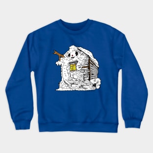 Warm Inside Wooden House Christmas Crewneck Sweatshirt